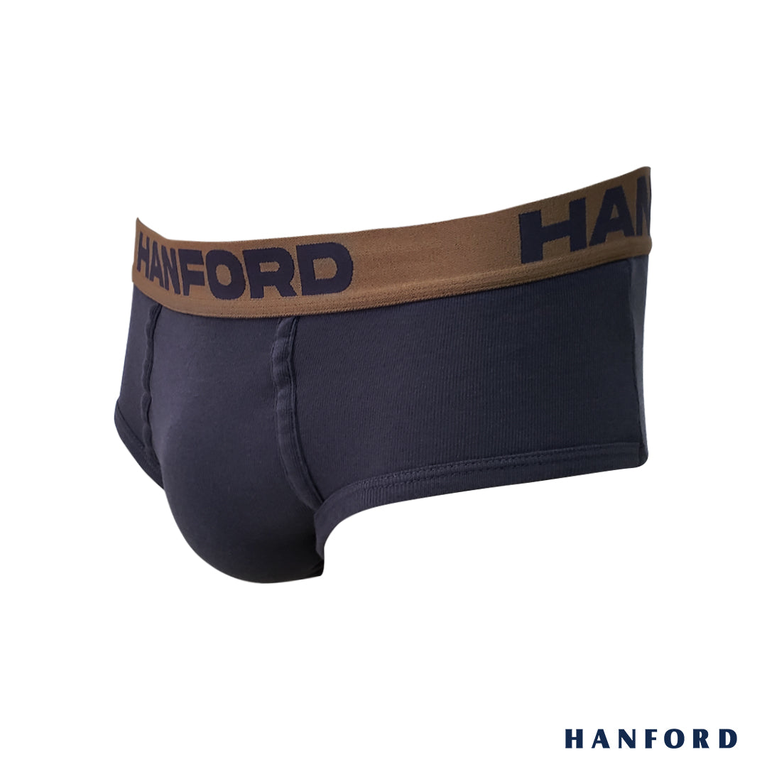 Hanford Men Premium Ribbed Cotton Modern Hipster Briefs Jon - Assorted