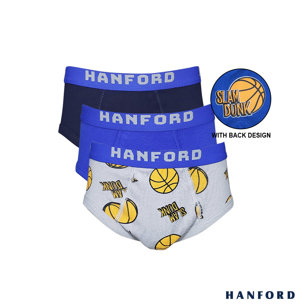 Hanford Kids/Teens Premium Ribben Cotton Hipster Briefs Basketball Pri