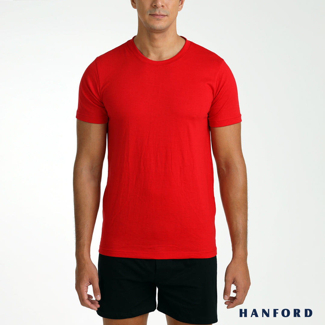 Hanford Men/Teens R-Neck Cotton Modern Fit Short Sleeves Shirt - Black –  HANFORD