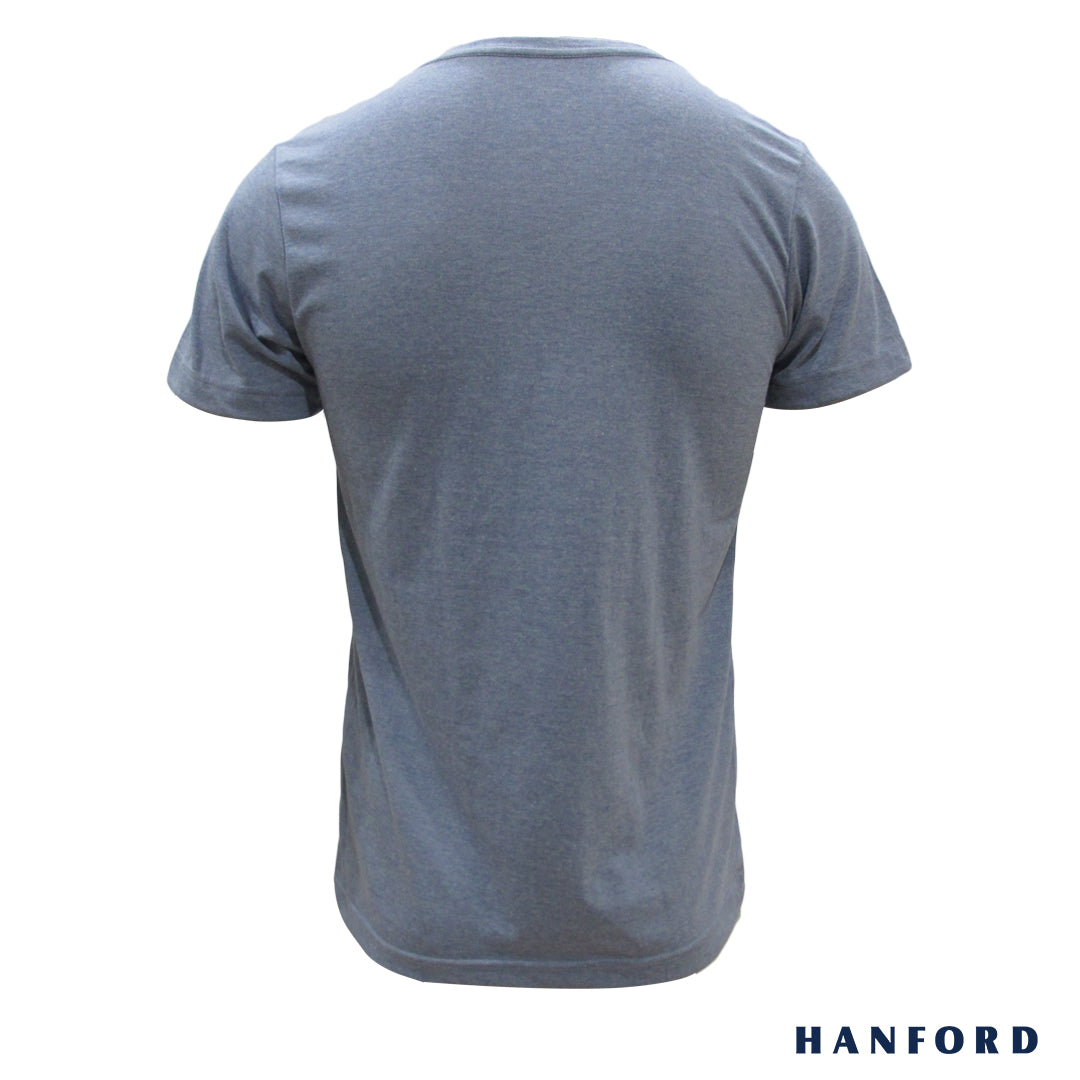 Hanford Men/Teens V-Neck Shirt Modern Fit Short Sleeves - Blue Indigo –  HANFORD