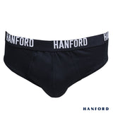 Hanford Men Regular Cotton Briefs OG Jaren - Black (3in1 Pack)