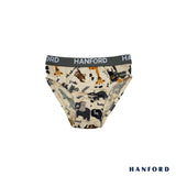 Hanford Kids/Teens Cotton Hipster Briefs Zoo - Zoo Animals & Stripe Print (3in1 Pack)