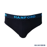 Hanford Men Regular Cotton Briefs Oblique - Black/Assorted Logo (3in1 Pack)