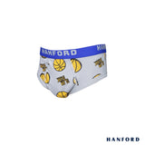 Hanford Kids/Teens Premium Ribben Cotton Hipster Briefs Basketball Print - Assorted (3in1 Pack)