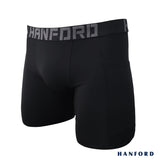 Hanford Athletic Men Pro Cool Quick Dry Compression Shorts with 2 Side Pockets Wayne - Black (Single Pack)