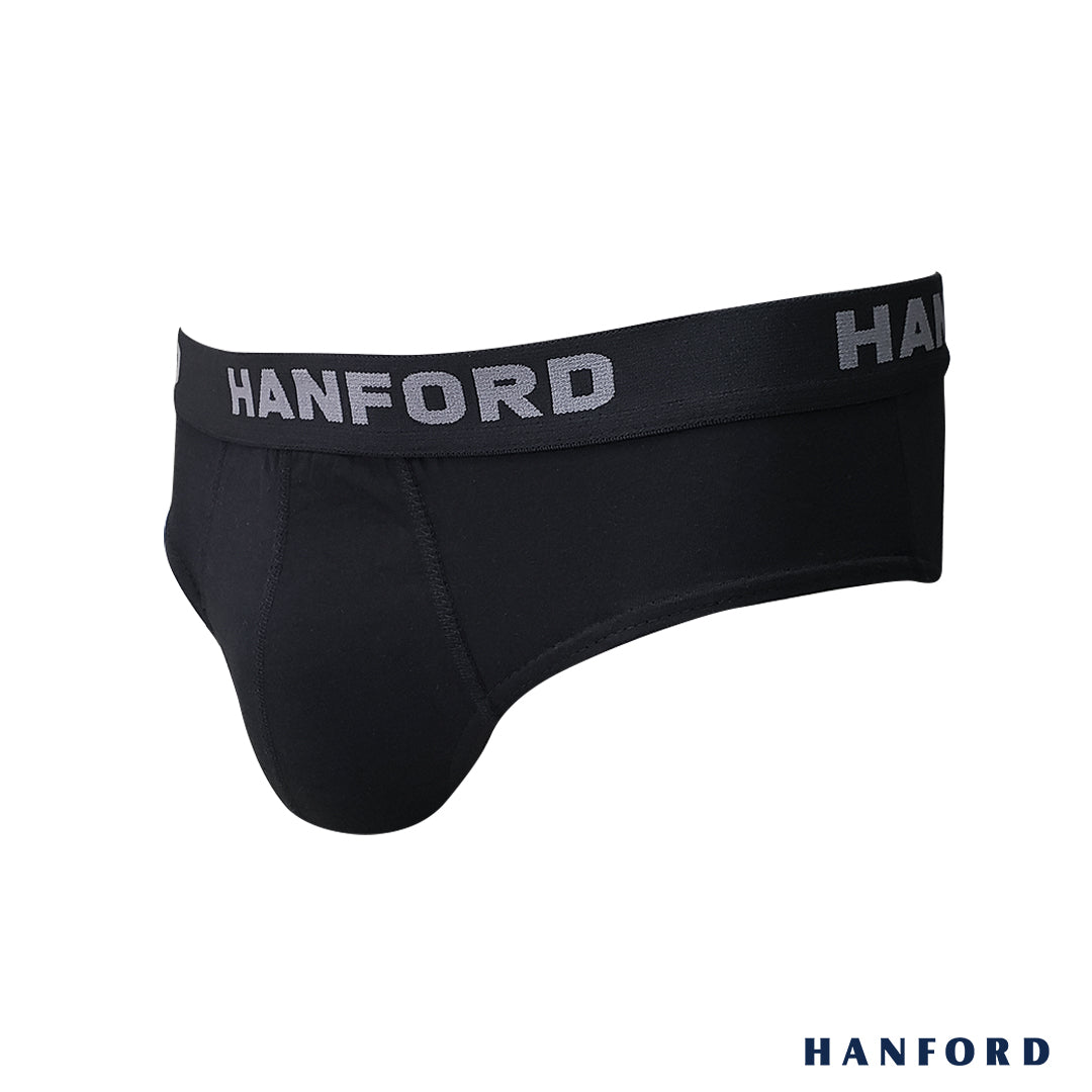 Hanford Men Regular Cotton Briefs Boston / Tuxx - Black (3in1 Pack ...