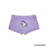 Hanford Kids Girls Teens Regular Cotton Hipster Boyleg Shorts Unicorn - Assorted Print (3in1 Pack)