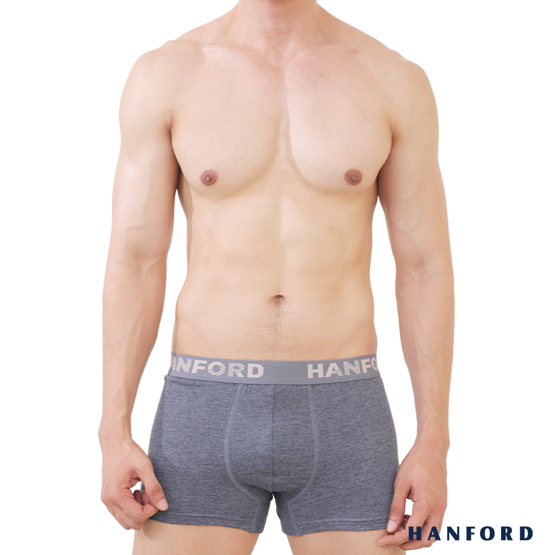 Hanford Men Natural Cotton Knit Comfort Boxer Briefs (No Spandex) OG