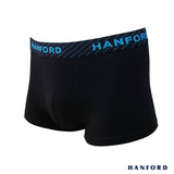 Hanford Men Cotton w/ Spandex Boxer Briefs Oblique - Black/Assorted Logo (3in1 Pack)