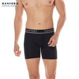 Hanford Athletic Men Pro Cool 2.0 Quick Dry Compression Boxer Shorts With Mesh Pouch Aire - Black (Single Pack)