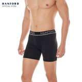 Hanford Athletic Men Pro Cool 2.0 Quick Dry Compression Boxer Shorts With Mesh Pouch Aire - Black (Single Pack)