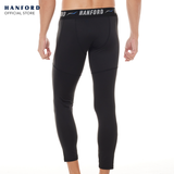 Hanford Athletic Men Pro Cool 2.0 Quick Dry Compression Ankle Length - Black/Blue Line (Single Pack)