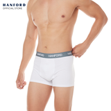 Hanford Men Cotton w/ Spandex Boxer Briefs Aleo - White (Single Pack)