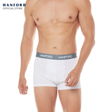 Hanford Men Cotton w/ Spandex Boxer Briefs Aleo - White (Single Pack)