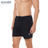 Hanford Men Premium Cotton Knit Lounge Sleep Drawstring Boxer Shorts Blaze - Black (Single Pack)