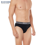Hanford Men Regular Cotton Briefs Boston - Black (3in1 Pack)