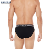 Hanford Men Regular Cotton Briefs Boston - Black (3in1 Pack)