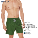 Hanford Men Shorts w/ Drawstring w/ Mesh Pouch Brett - Polar Night / Lyon Blue / Forest (1PC/SinglePack)