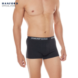Hanford Men Cotton w/ Spandex Boxer Briefs Brody - Black Melange (Single Pack)
