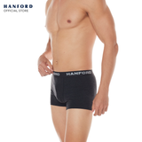 Hanford Men Cotton w/ Spandex Boxer Briefs Brody - Black Melange (Single Pack)