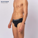 Hanford Men Regular Cotton Briefs OG Wes / Buck - White / Black (1PC/Single Pack)