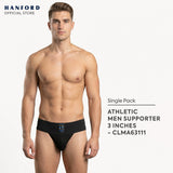 Hanford Athletic Men Supporter 3inches Plain Garter - Black (Single Pack)