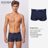 Hanford ICE Men Viscose w/ Spandex Boxer Briefs Clover - Navy Blazer (Single Pack)