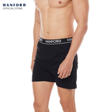 Hanford Men Premium Cotton Knit Lounge Sleep Outside Garter Boxer Shorts - Clyde (Single Pack)