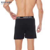 Hanford Men Premium Cotton Knit Lounge Sleep Outside Garter Boxer Shorts - Clyde (Single Pack)