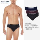 Hanford Men Regular Cotton Briefs Cosmic - Assorted Colors (3in1 Pack)