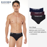 Hanford Men Regular Cotton Briefs Cosmic - Assorted Colors (3in1 Pack)