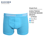 Hanford Kids/Teens Cotton Hipster Boxer Briefs - Cyrus (Single Pack)