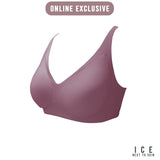 ICE Next to Skin Ladies Women Seamless Heatpress Comfort Fit Soft Push Up Wireless NonWire Bra - Kenzi (Single Pack)