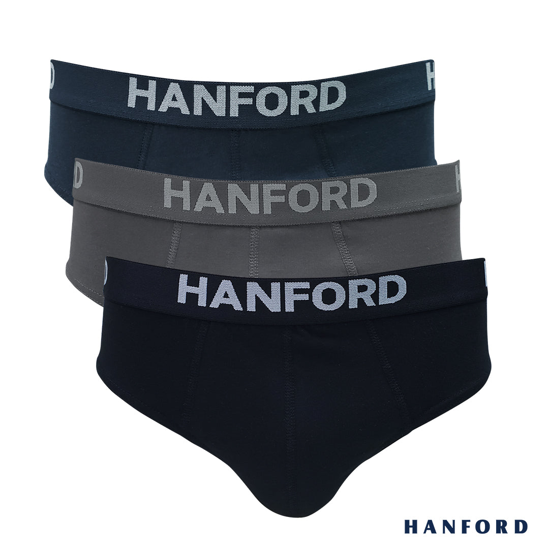 Hanford Men Regular Cotton Briefs Logan - Assorted Basic Colors (3in1 ...