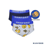 Hanford Kids/Teens Premium Ribben Cotton Hipster Briefs Basketball Print - Assorted (3in1 Pack)