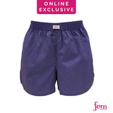 Fem by Hanford Ladies Women 100% Premium Cotton Woven Comfy Sleep Lounge Boxer Shorts Wendi-02 (1PC) Big Plus Size