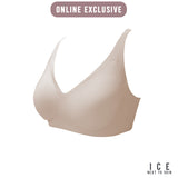 ICE Next to Skin Ladies Women Seamless Heatpress Comfort Fit Soft Push Up Wireless NonWire Bra - Kenzi (Single Pack)