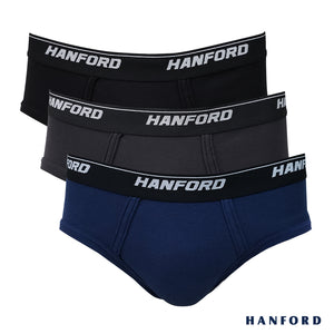 Hanford Men Premium Cotton Hipster Briefs Colton - Assorted Colors (3in1 Pack)
