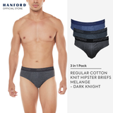Hanford Men Regular Cotton Briefs Dark Knight Collection - Assorted (3in1 Pack)