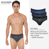 Hanford Men Regular Cotton Briefs Dark Knight Collection - Assorted (3in1 Pack)