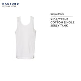 Hanford Kids Regular Cotton Single Jersey Tank - White (Single Pack)