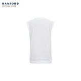Hanford Kids R-Neck Cotton Single Jersey Sleeveless Shirt NEW - White (Single Pack)