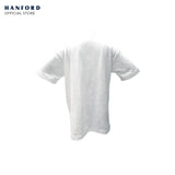 Hanford Kids V-Neck Cotton Single Jersey Short Sleeves Shirt - White (Single Pack)