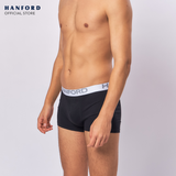 Hanford Men Natural Cotton Knit Boxer Briefs No Spandex OG Dodge - Black (3in1 Pack) S-2X