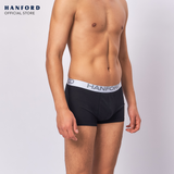 Hanford Men Natural Cotton Knit Boxer Briefs No Spandex OG Dodge - Black (3in1 Pack) S-2X