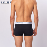 Hanford Men Natural Cotton Knit Boxer Briefs No Spandex OG Dodge - Black (3in1 Pack) S-2X