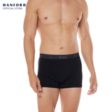 Hanford Men Cotton w/ Spandex Boxer Briefs w/ Fly Opening Doson - Black (Single Pack) S-4X Big Plus Size