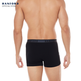 Hanford Men Cotton w/ Spandex Boxer Briefs w/ Fly Opening Doson - Black (Single Pack) S-4X Big Plus Size