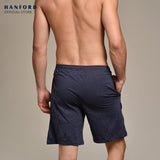 Hanford Men Casual Lounge Comfort Walking Drawstring with Pocket Shorts Dusten - Blue Melange (SinglePack)