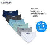 Hanford Kids/Teens Regular Cotton Briefs Inside Garter Ellis - Assorted Colors (Buy5+1Free)